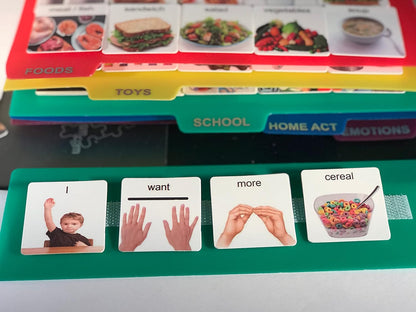 Smile4autism Large 2.5x10 ¼” Tools Perfect to Keep Your Loose Visual Picture Cards Organized. Autism, ABA, ADHD, Language & Apraxia Aspergers