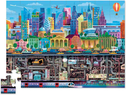Crocodile Creek Above + Below 48-Piece Jigsaw Floor Puzzle - Fun Floor Puzzles for Kids Ages 4-8, Jumbo Unicorn