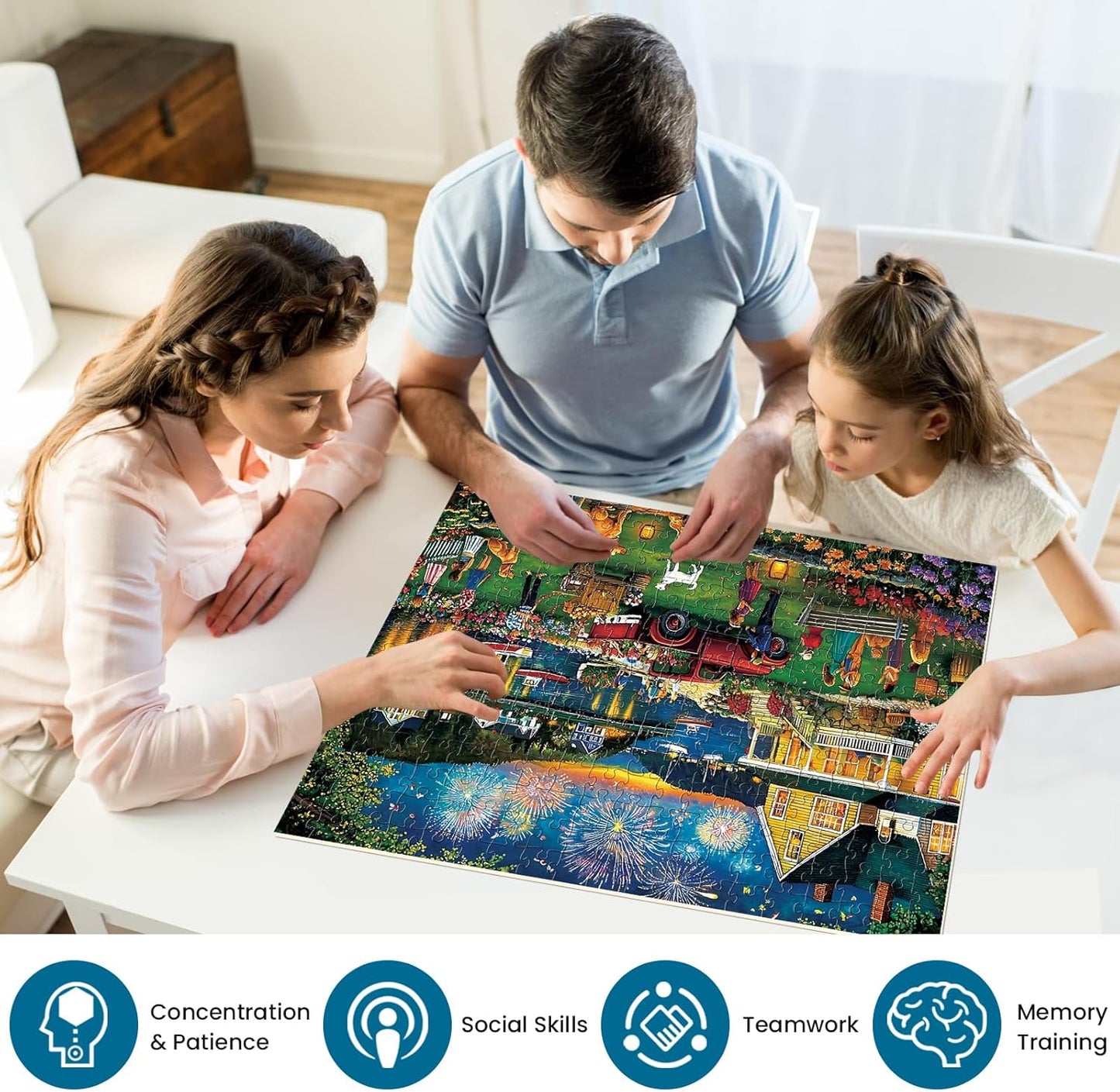 300 Piece Puzzles for Adults,Beautiful Nature Landscape Puzzle for Adults Kids Seniors,Recycled Cardboard Unique House Puzzle 300 Piece,Challenging Family Game Great Gift for Family Friends,20.5x15 in