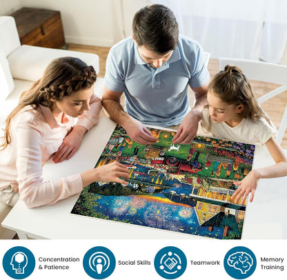 300 Piece Puzzles for Adults,Beautiful Nature Landscape Puzzle for Adults Kids Seniors,Recycled Cardboard Unique House Puzzle 300 Piece,Challenging Family Game Great Gift for Family Friends,20.5x15 in