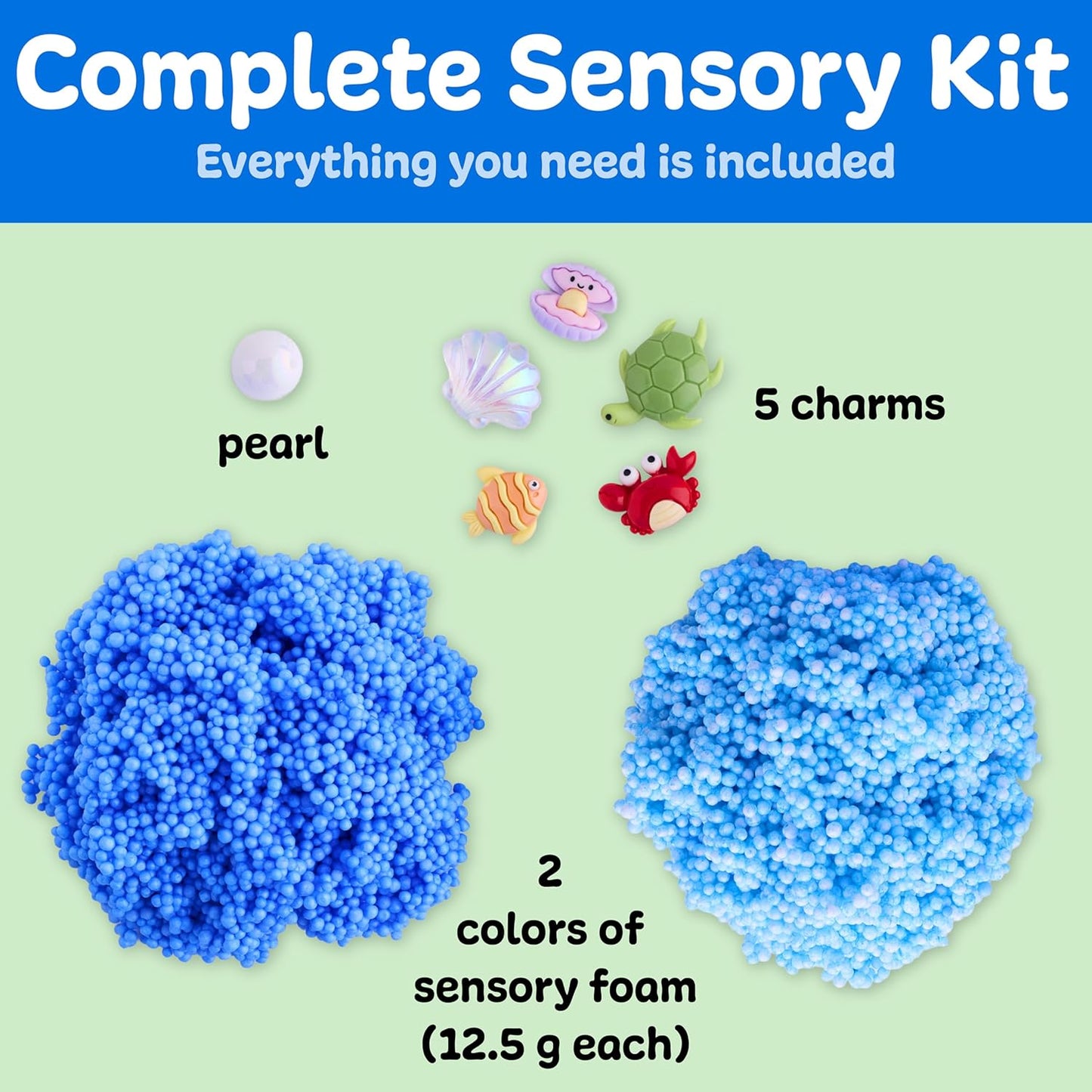 Creativity for Kids Sensory Surprise Ocean Kit | Crunchy Sensory Foam Toy for Kids | Dig, Squish & Discover Hidden Ocean Surprises | Mess-Free, Screen-Free Play (Ages 4+)