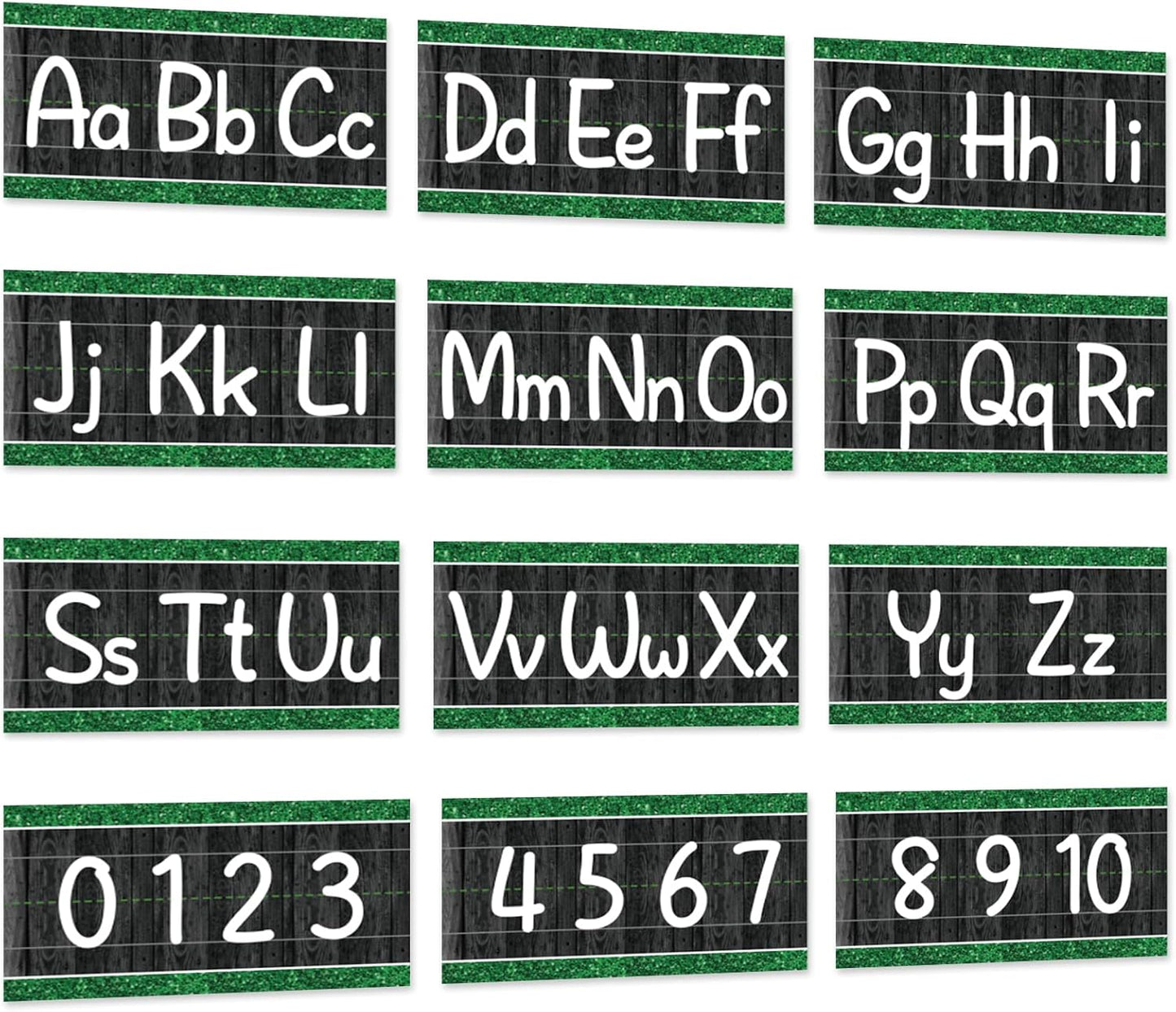 gisgfim 12 Pieces Alphabet Bulletin Board Strips Set Boho Rainbow Alphabet Line ABC Alphabet Banner & Number Border Posters for Preschool Kindergarten Classroom Playroom Bedroom (Boho)
