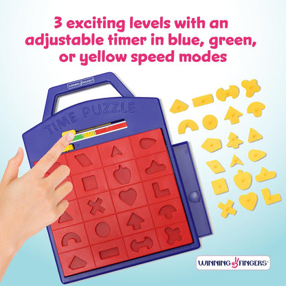 Winning Fingers Pop Up Board Game 2-Player | Preschool Game with Alphabet Puzzle Pieces | Educational Learning Toy for Toddler and Kids Ages 3+