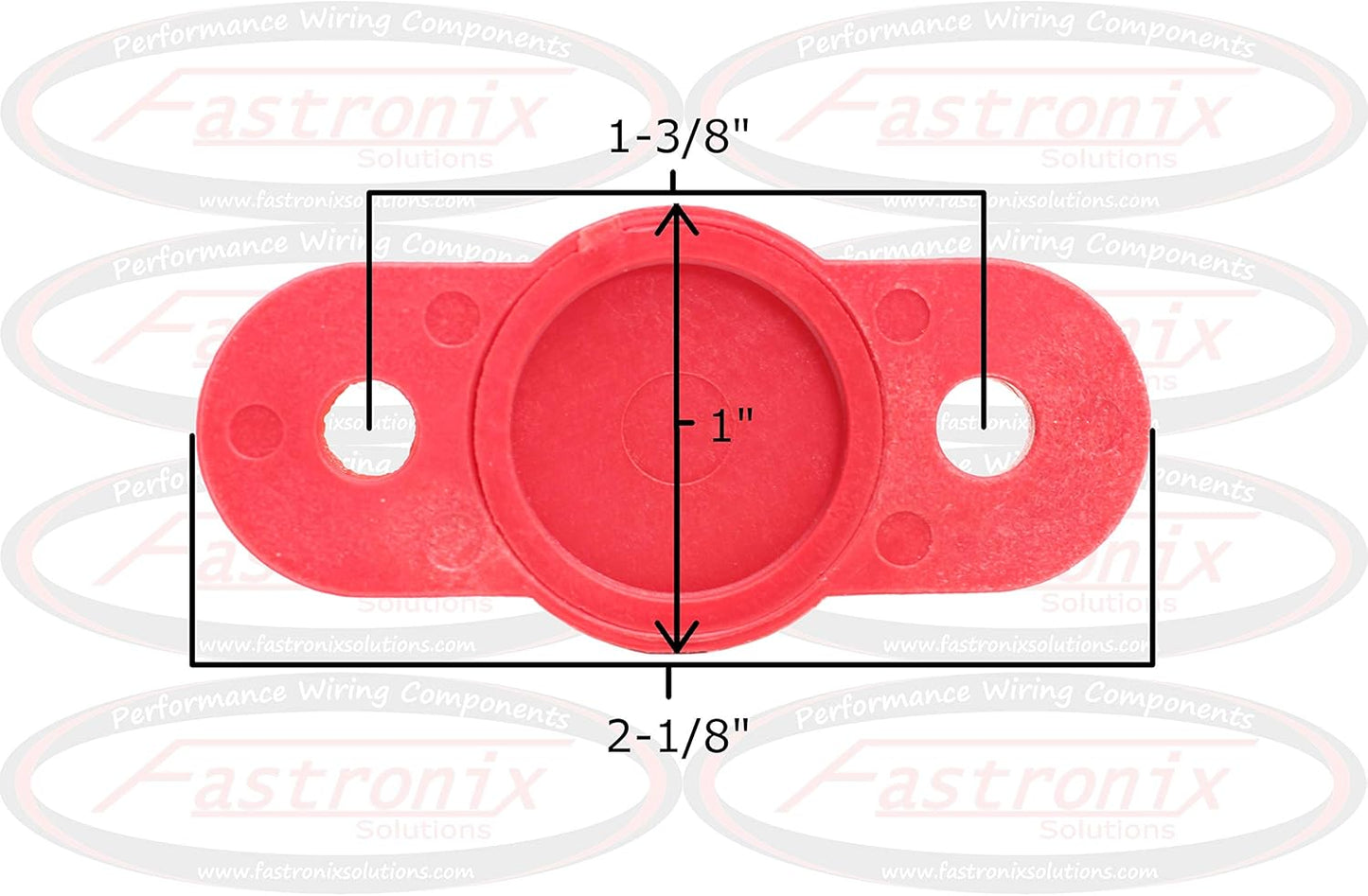 Fastronix 3/16" (#10-32) Stainless Steel Single Stud Power and Ground Junction Block Red and Black