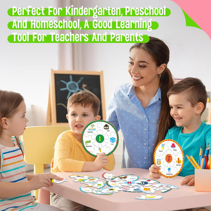 Phonics Puzzles, Short Vowel Sound Blends-30 Phonics & 150 Sight Words, Phonetic Rhyming Game Learn to Read Spell First Word Early Educational Tool for Toddlers, Preschool, Kindergarten, Homeschooling