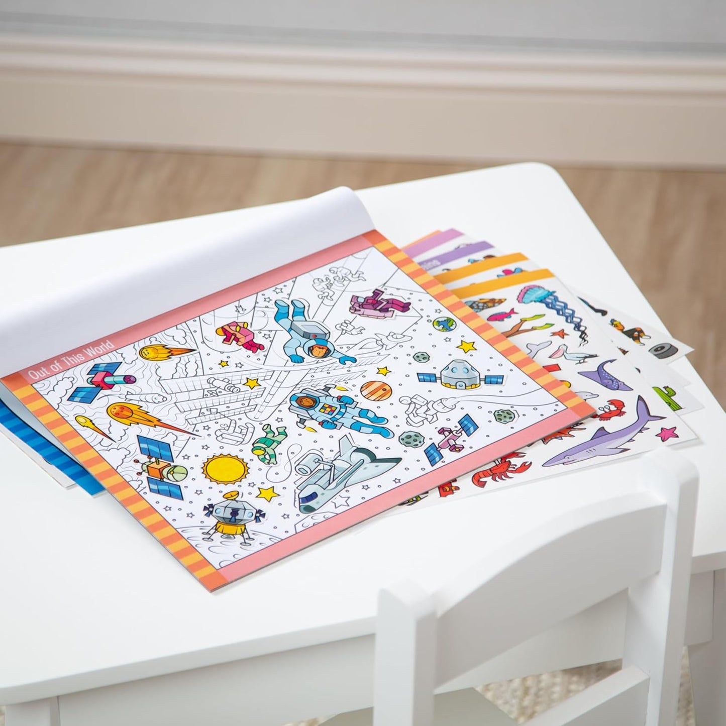 Melissa & Doug Seek and Find Sticker Pad – Adventure (400+ Stickers, 14 Scenes to Color) Search and Find Sticker Pads, Arts and Crafts Activity for Kids Ages 4+ - FSC-Certified Materials