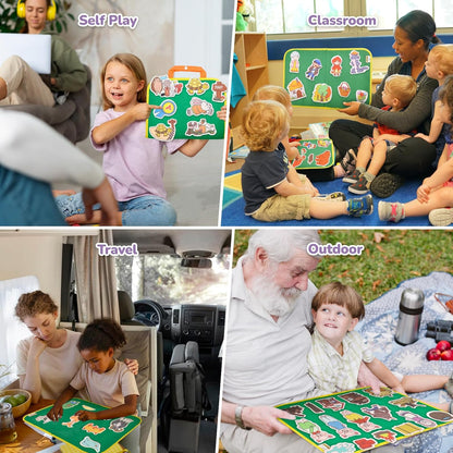 CHEFAN 12 Pack Felt Board Bible Stories Pieces,Flannel Board Stories for Preschool Activities Included a Felt Bag