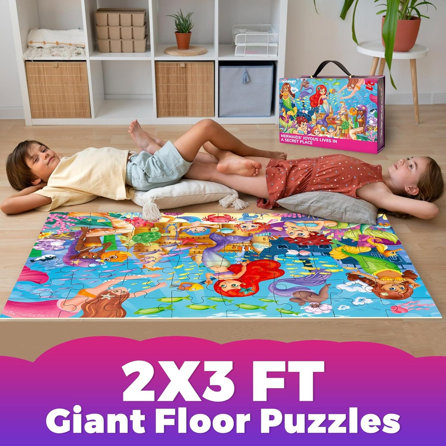 QUOKKA Giant Floor Puzzles for Kids Ages 3-5 - 2x3 Feet 48 Piece Large Puzzles for Kids Ages 4-8 - Educational Toys for Boys and Girls - Toy Gift Activities Africa Version 2