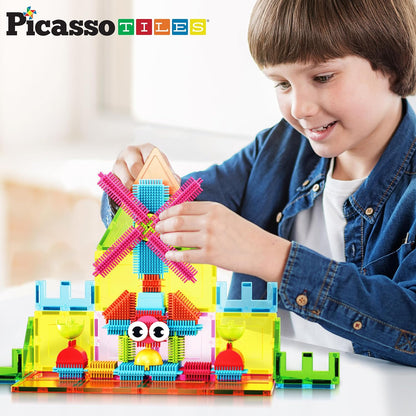 PicassoTiles 12pc Supersized Magnetic Building Tile Base Plate Jumbo XL Foundation Stabilizer Boards STEM Engineering Construction Kit for Kids Educational Learning Toy Magnet Blocks Stacking Set PT12