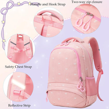 Girls Backpack for Elementary Unicorn Backpack Kids Backpack School Bookbag for Girls 3 in 1 Set Back to School