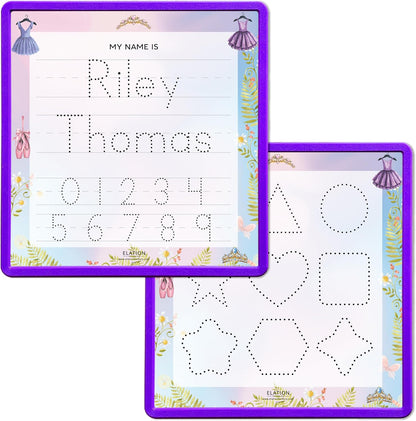 Kid's Name Tracing Board | Dry Erase Letter Tracing | Reusable Writing Practice Board | Personalized | Ballet Theme