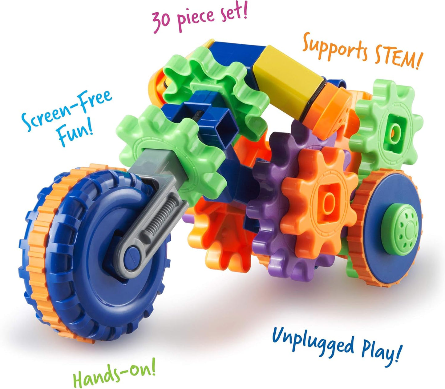Learning Resources Gears! Gears! Gears! Cycle Gears, STEM Activities, Fine Motor Skills, Toddler Explorer Kit, Science and Construction, Boys and Girls Gifts, 30 Pieces, Ages 4+
