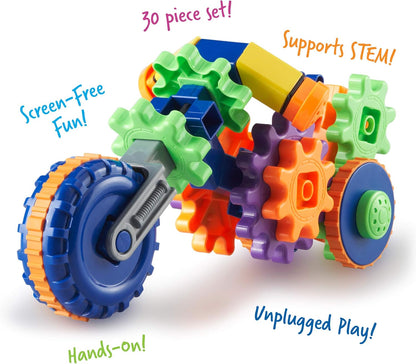Learning Resources Gears! Gears! Gears! Cycle Gears, STEM Activities, Fine Motor Skills, Toddler Explorer Kit, Science and Construction, Boys and Girls Gifts, 30 Pieces, Ages 4+