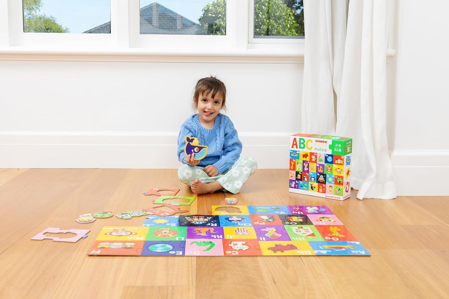 Crocodile Creek 50-Piece Jigsaw Puzzle - Fun Table or Floor Puzzles for Kids Ages 4-6 and Up - Includes Heavy-Duty Shaped Box for Storage - Shark Reef - 12" x 8" Finished