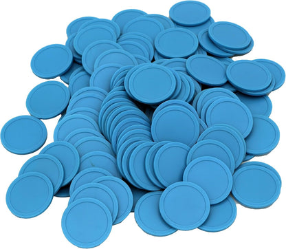 35MM/1.37-inch Box of 120 Counting Coins for Poker Chips and Game Coins (Light Blue, 35MM/1.37-inch)