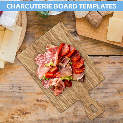 TRINKA Charcuterie Board Template Set - 6 Pcs Acrylic Router Templates for Woodworking | Handle Cutting Board Templates with 4 Pens | Angled Curvy Tracing Stencils Guide Tools for Kitchen