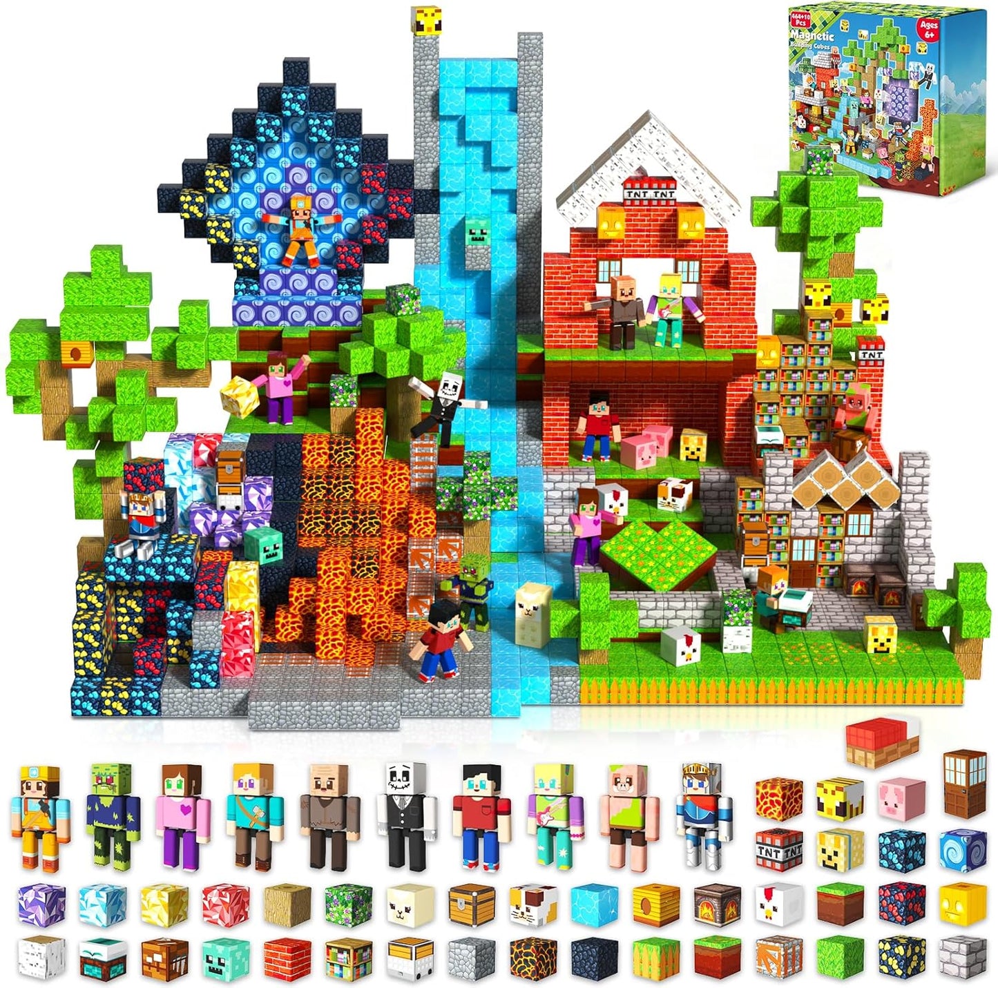 160 Pcs Magnetic Blocks - Magnetic Building Blocks for Kids Ages 4-8, Magnet Cubes Stacking Toy, Classroom STEM Toys, Birthday Gift for 3+ Year Old Boys Girls (Patent Pending)
