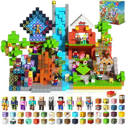 160 Pcs Magnetic Blocks - Magnetic Building Blocks for Kids Ages 4-8, Magnet Cubes Stacking Toy, Classroom STEM Toys, Birthday Gift for 3+ Year Old Boys Girls (Patent Pending)