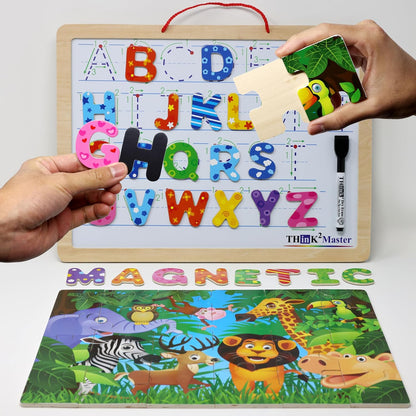 THINK2MASTER Alphabet Animal Puzzle.Size 14.5” x 10.5" (Animal Edition)