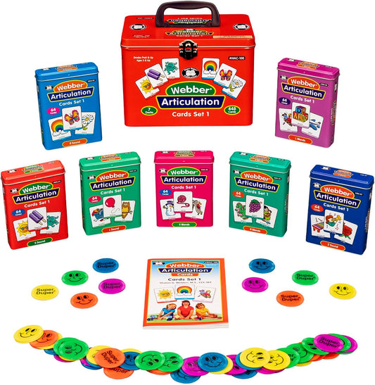 Super Duper Publications | Webber® Articulation Card Decks Sets1, 2, & 3 | Educational Learning Resource for Children | Flashcards for Speech Therapy