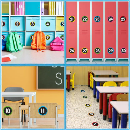 WhatSign Line up Spots for Classroom Floor - 36Pcs Floor Numbers for Classroom Lining up Number Stickers for Back to School Kindergarten Preschool Elementary Supplies