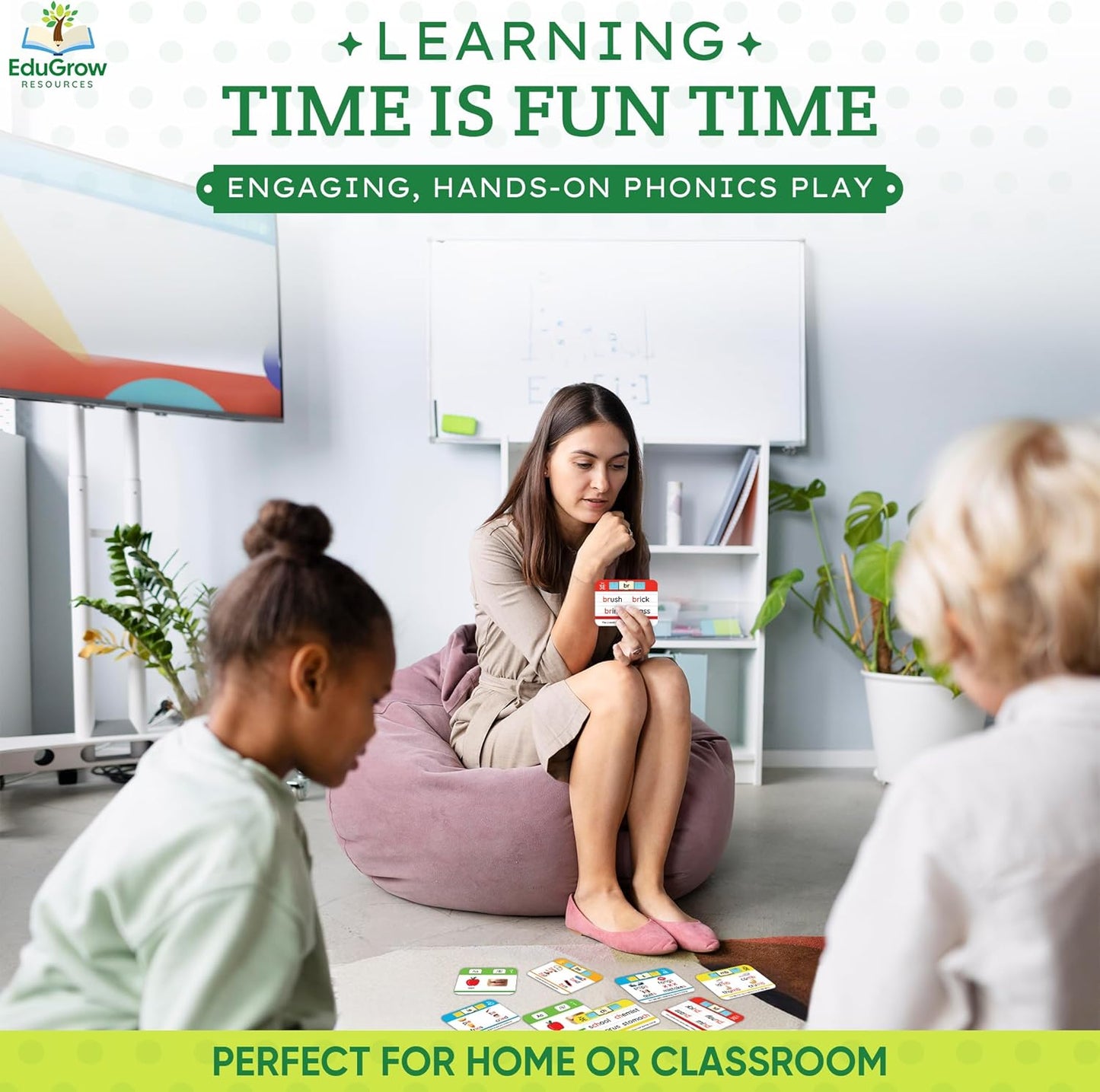 Phonogram Flash Cards - Phonics Flash Cards - Learn to Read - CVC Reading Flashcards for Kids Ages 5-8 - Phonics Games - Homeschool Preschool Kindergarten First Second Grade Learning Activities
