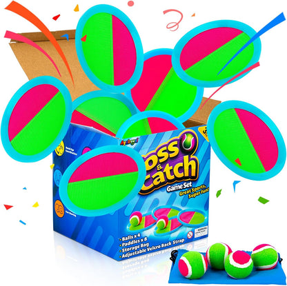 Ayeboovi Toss and Catch Ball Game Outdoor Toys for Kids Yard Games Beach Toys Outside Games for 3 4 5 6 7 8 9 10 Year Old Boys Girls (Upgraded)