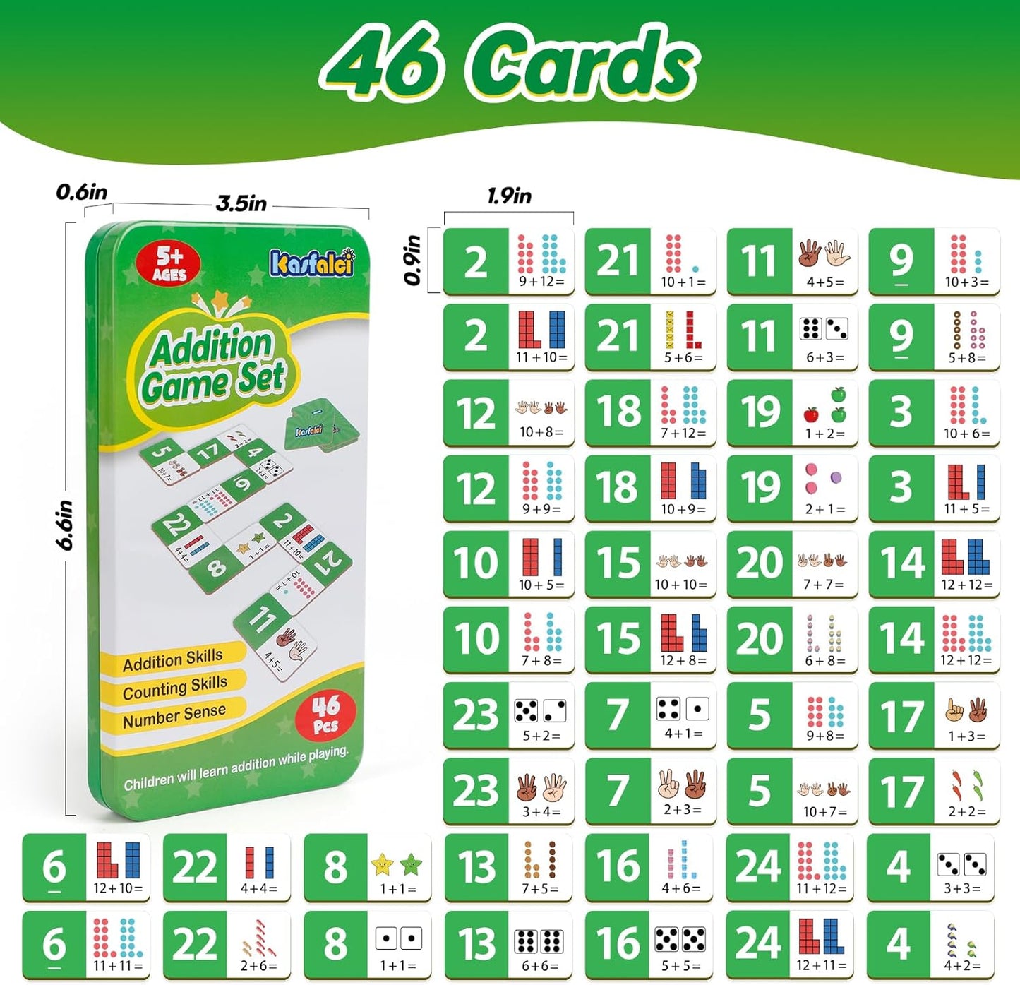 Kasfalci Multiplication Dominoes Set,Math Manipulatives Games for Kids,Counting Toy,Learning Games,Preschool Learning Activities,Homeschool Supplies,Kindergarten Classroom Must Haves,1st 2nd 3rd Grade