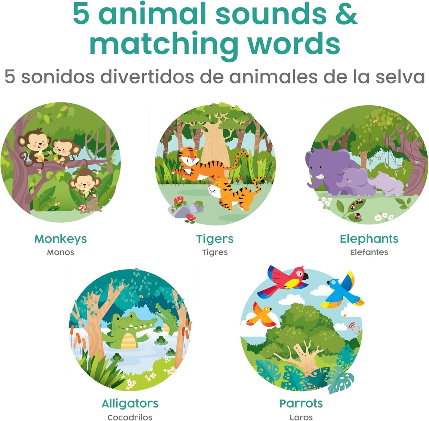 Binibi La Granja Bilingual Sound Book - Interactive Spanish Learning for Babies - Ages 1-5
