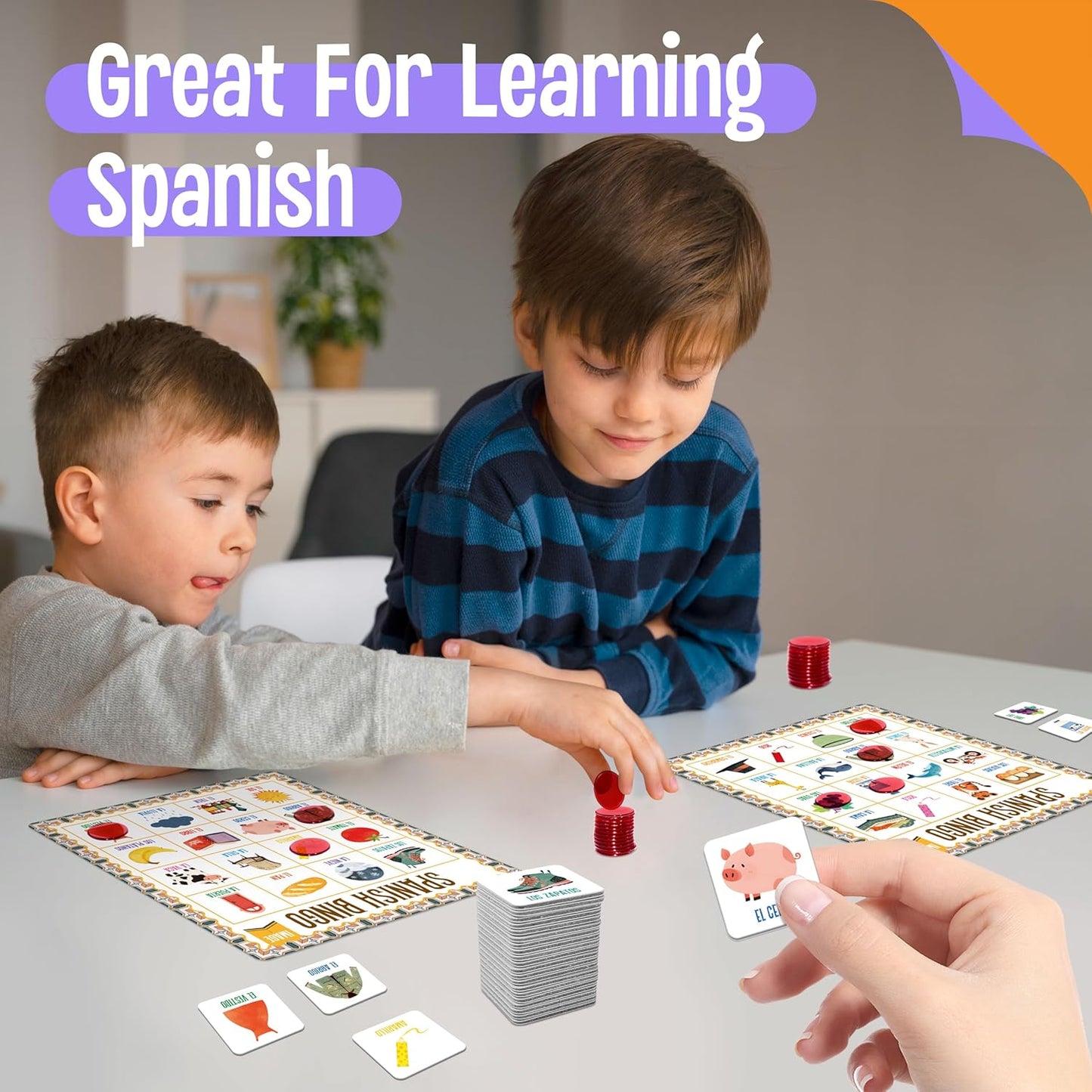SpriteGru Multiplication & Division Bingo Game, 480 Math Problems, 2 Educational Math Board Game for Kindergarten and Preschool Kids 4-8, Perfect for Classroom & At Home (Up to 25 Players)