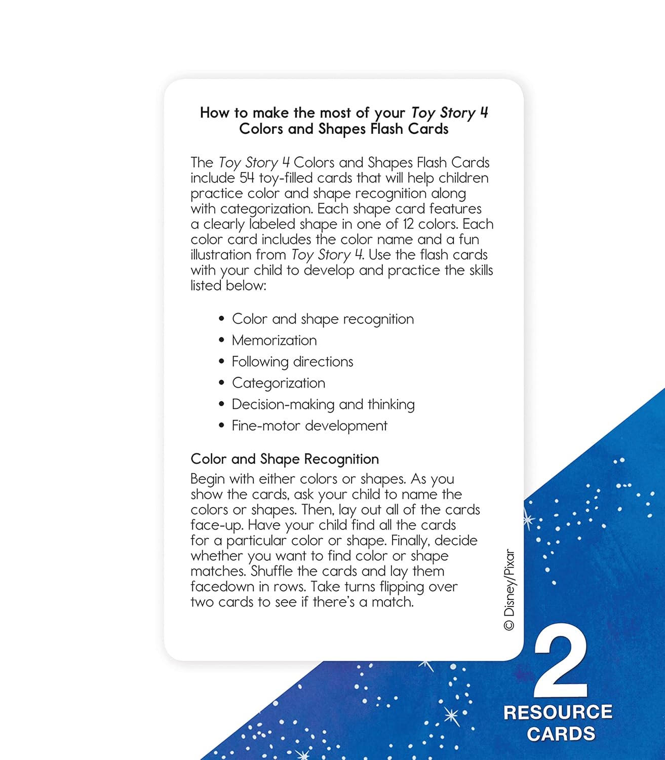 Disney Learning Toy Story 4 BIG Colors and Shapes Flash Cards for Toddlers 2-4 Years, Shapes Flash Cards, Preschool-1st Grade, Shapes and Colors Flash Cards with Reading and Math Readiness
