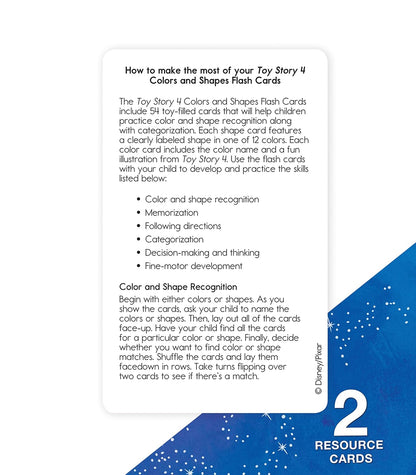 Disney Learning Toy Story 4 BIG Colors and Shapes Flash Cards for Toddlers 2-4 Years, Shapes Flash Cards, Preschool-1st Grade, Shapes and Colors Flash Cards with Reading and Math Readiness