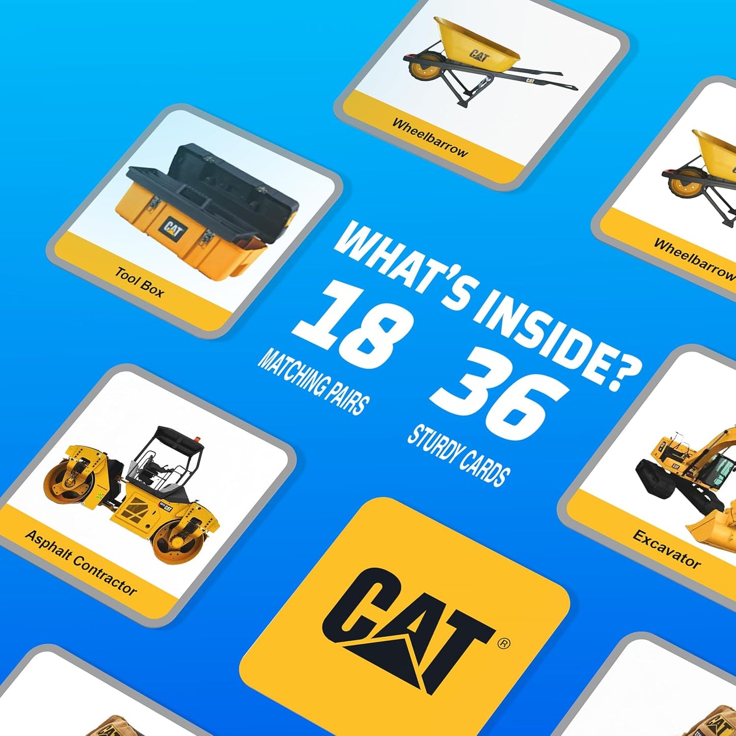 MasterPieces Officially Licensed CAT Picture Matching Card Game for Kids and Families
