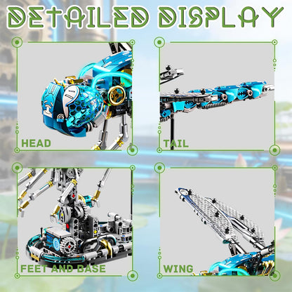 Mechanical Seahorse Building Set Steampunk Ocean Animal Model Kit Articulated Sea Creature Construction Toy Gift for Marine Life Enthusiasts for Adults Teens 1003 Pieces