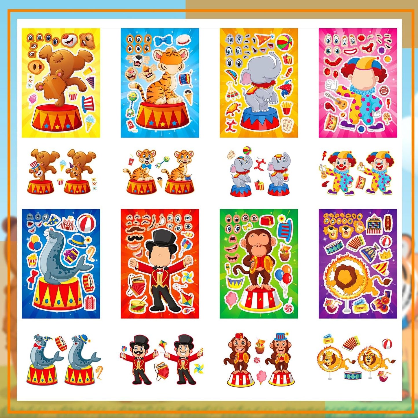 24-Sheet Make Your Own Science Sticker Kit | Microscope, DNA & Scientist Designs - Reusable Educational Decor for Classrooms & Kids Rooms