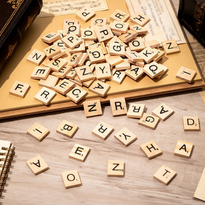 150 PCS Wood Magnetic Letter, Wooden Letter Magnets for Fridge Refrigerator Wall, Alphabet Tile Letters Magnetics for Fun Learning Decorative Game Board