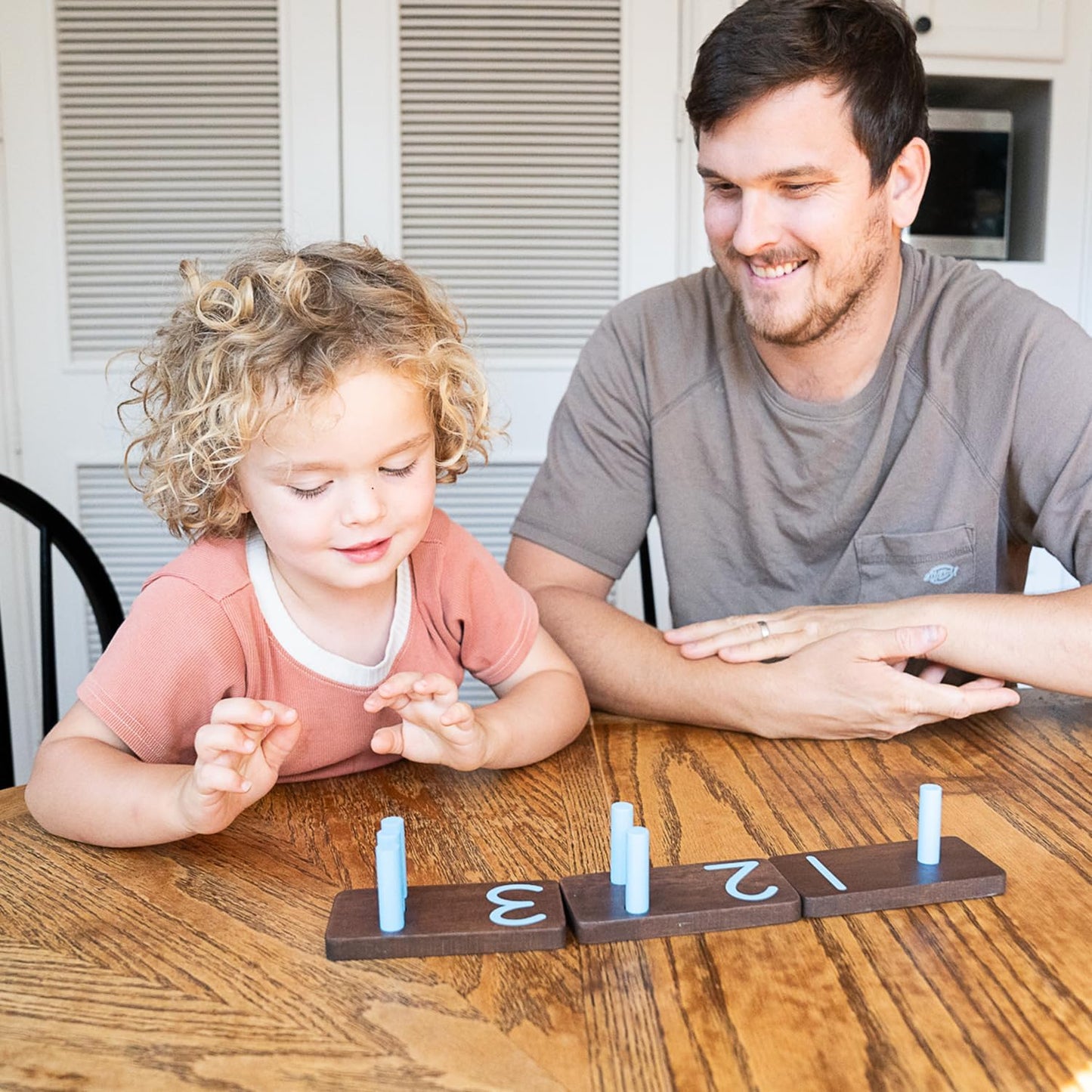 Counting Peg Board - Montessori Math and Numbers for Kids - Wooden Math Manipulatives Materials