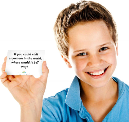 101 Conversation Cards for Kids - Family Question Games for Kids and Adults, Christmas Dinners, Game Nights, Holiday Gatherings & Gifts - Prompts for Confidence, Social Skills & Meaningful Connection