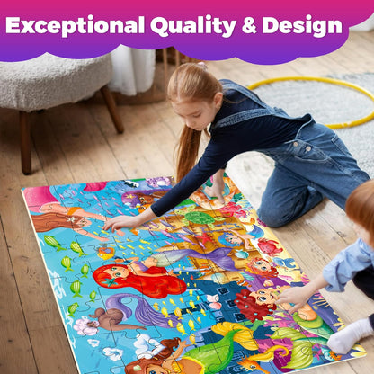 QUOKKA Giant Floor Puzzles for Kids Ages 3-5 - 2x3 Feet 48 Piece Large Puzzles for Kids Ages 4-8 - Educational Toys for Boys and Girls - Toy Gift Activities Africa Version 2