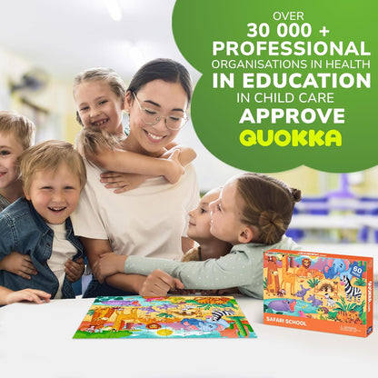 QUOKKA Puzzles for Kids Ages 4-6 – 60 Piece Jigsaw Puzzles for Toddlers Ages 3-5 with Unicorns – Quiet Time Toy for Preschoolers 2-4 – FSC Certified Educational Learning Game for Boys and Girls