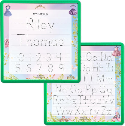 Kid's Name Tracing Board | Dry Erase Letter Tracing | Reusable Writing Practice Board | Personalized | Ballet Theme