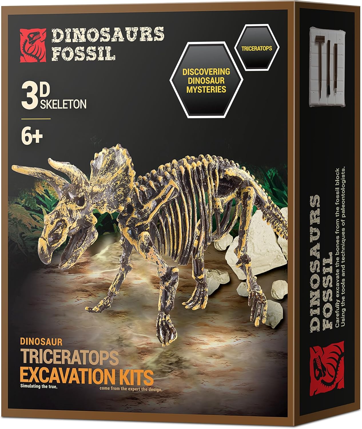 VIBIRIT Dig Up Dinosaurs Skeleton Set,Dinosaur Digging Fossil Kit Model Toys,Excavation Kits for kids5-12year,Educational Realistic Toys for Kids,Boys,Girls