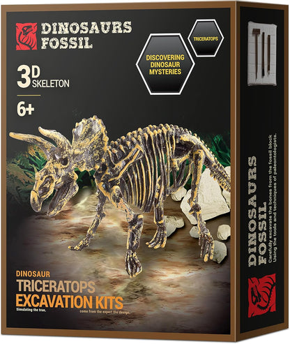 VIBIRIT Dig Up Dinosaurs Skeleton Set,Dinosaur Digging Fossil Kit Model Toys,Excavation Kits for kids5-12year,Educational Realistic Toys for Kids,Boys,Girls