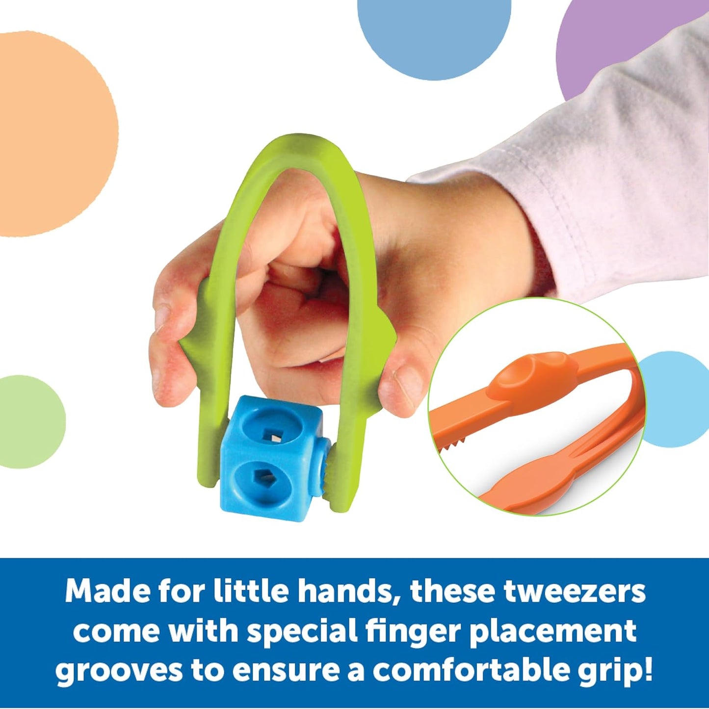 Learning Resources Squeezy Tweezers - Sensory Bin Tools , Water Table Toys, Montessori Grabber Tool, School and Teacher Supplies, Toddler Activities, Fine Motor Skills, Daycare Essentials