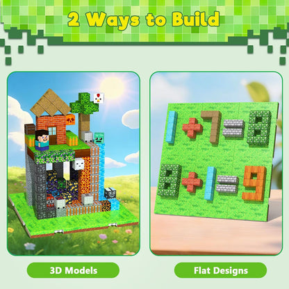 Annexfun Magnetic Blocks Base Plate,4PCS Magnetic Cubes Base-Plate for Magnetic Building Blocks Placing(4" x 4")，STEM Toys for Kids 3-10 Years Old,Perfect for Home Classroom Birthday Gifts