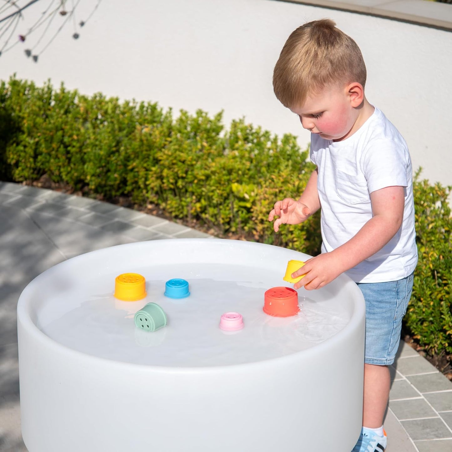 tickit Silisoft Round Colorful Stacking Cups, 7 Soft Silicone Stacking, Nesting & Sensory Play Cups for Baby’s Fine Motor Skills and Early Learning, Rainbow