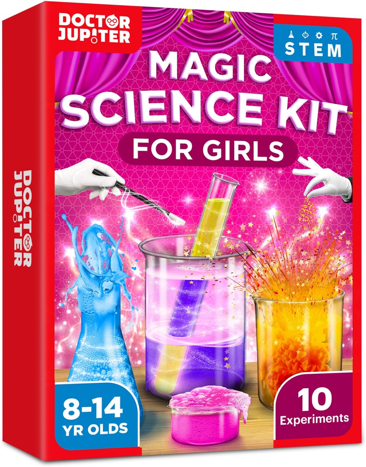 Doctor Jupiter Preschool Science Kit for Kids Ages 3-5 | Toddler Learning Activities, Birthday Gift Ideas for 3-4-5 Year Old Girls | Learning & Educational Toy STEM Kit with 100+ Experiments