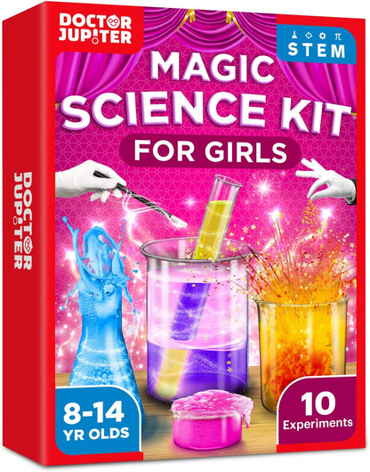 Doctor Jupiter Preschool Science Kit for Kids Ages 3-5 | Toddler Learning Activities, Birthday Gift Ideas for 3-4-5 Year Old Girls | Learning & Educational Toy STEM Kit with 100+ Experiments