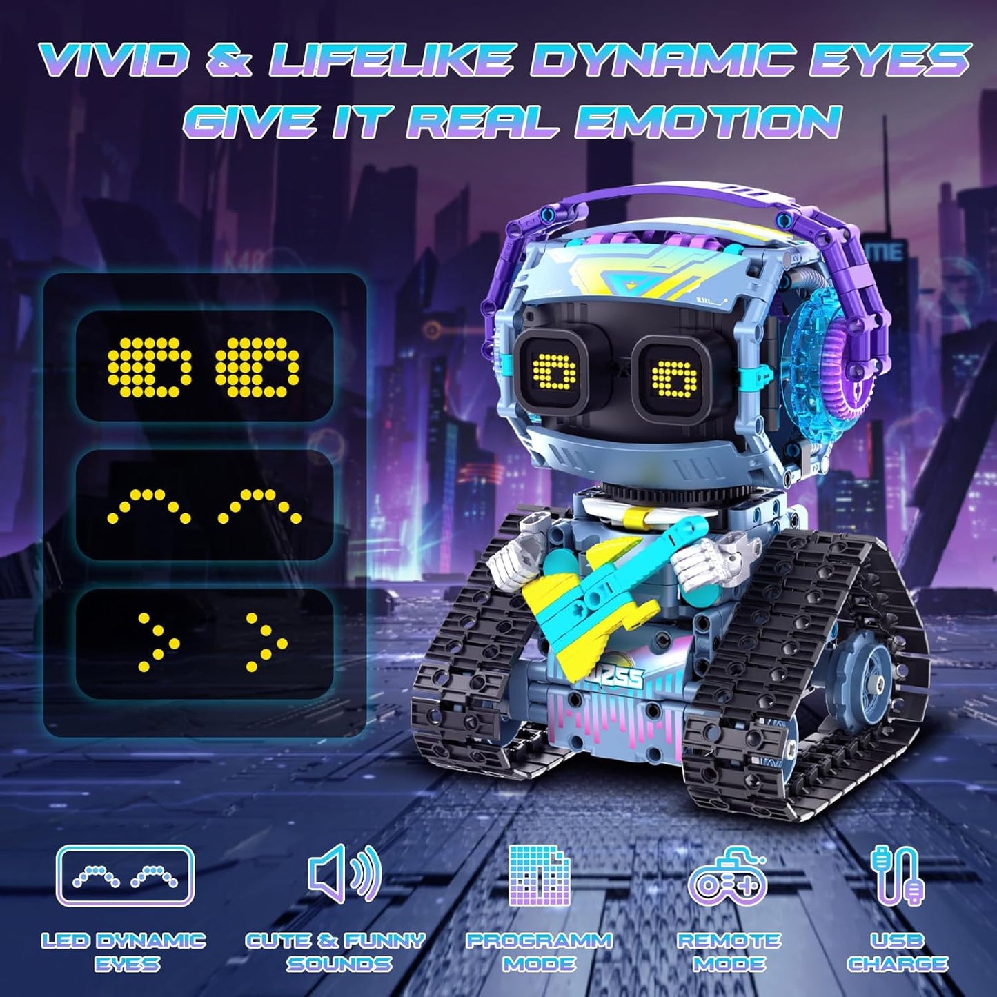 5in1 STEM Building Toys for Kids 6-14, Remote & APP Controlled Mech Robots/Heavy Tanks/Tracked Racer STEM Building Kit for Kid Science Learning, 552 Pcs DIY Erector Sets Gifts for Boys & Girls