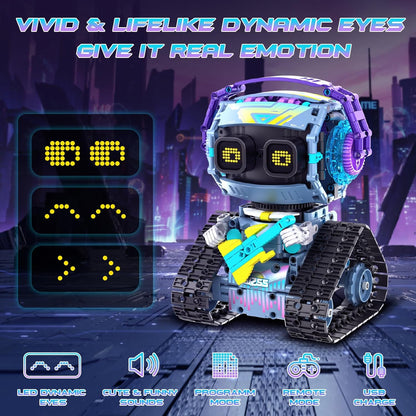 5in1 STEM Building Toys for Kids 6-14, Remote & APP Controlled Mech Robots/Heavy Tanks/Tracked Racer STEM Building Kit for Kid Science Learning, 552 Pcs DIY Erector Sets Gifts for Boys & Girls